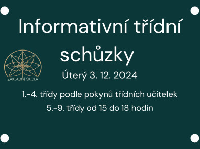 Třídní schůzky 2024