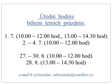 Úřední hodiny léto